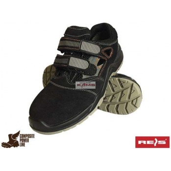 BCA-BRUGIA-S1P SRC - obuwie bezpieczne typu sandał, podnosek, welurowa skóra bydlęca z otworami - 38-48.