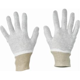 CORMORAN - Rękawice ochronne, dziana tkanina, połączenie wybielanej bawełny i poliestru, elastyczny rękaw