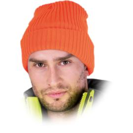 CZREFLECT - czapka zimowa dziana w kolorze fluorescencyjnym 2 kolory - 57-61.
