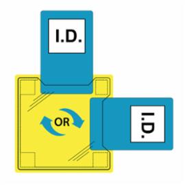 ID20 - Podwójny uchwyt ID do naszycia na odzieży