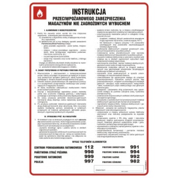 DB011 Instrukcja przeciwpożarowego zabezpieczenia magazynów nie zagrożonych wybuchem