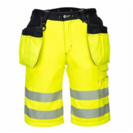 PW343 - Krótkie spodnie ostrzegawcze PW3 z kieszeniami kaburowymi - 2 kolory - 30-42