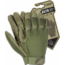 RTC-ALFA - Rękawice ochronne taktyczne zielone - S-XL.