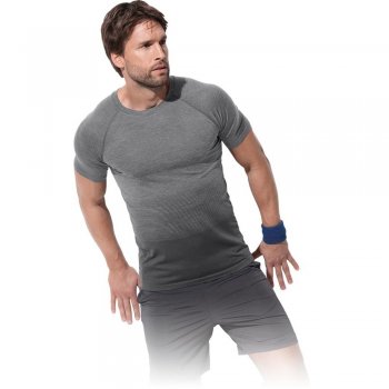 ST8810 - Szybkoschnący T-shirt męski, wielobarwny wzór gradientu, dekoracyjne, płaskie szwy 3 kolory - S-2XL.