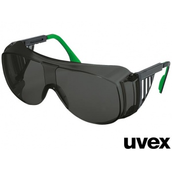 UX-OO- WELD - okulary spawalnicze, kolor czarno-zielony, poliwęglan z powłoką Infradur, 4-stopniowa regulacja, 3 rodzaje filtrów
