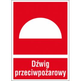 ZZ-24P - Znak ochrony PPOŻ Dźwig przeciwpożarowy - 150x205-200x300