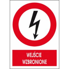 ZZ-5EZA - Znak elektryczny Wejście wzbronione.  - 105X148-74X105