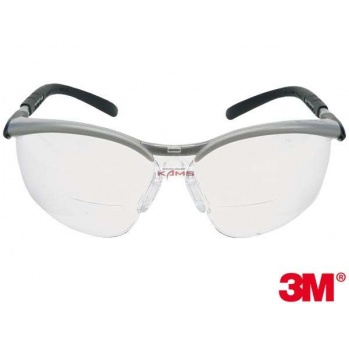 3M-OO-READ - okulary ochronne do czytania BX™, reg. długość zauszników i kąt nachylenia soczewki - +1.5,+2.0,+2.5.