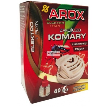 AROX-ELEK+PL - elektrofumigator z płynem do zwalczania komarów i innych owadów latających.