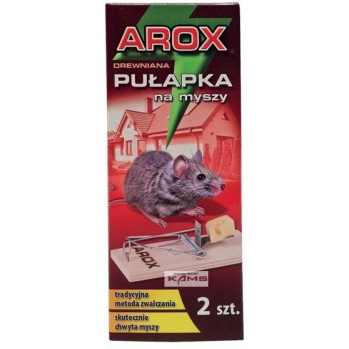 AROX-PULAPKA - drewniana pułapka na myszy 2 szt.