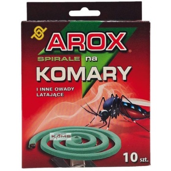 AROX-SPI-KOMARY - spirala na komary 10 szt w opakowaniu - 15 m² bezpiecznej powierzchni.
