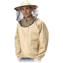 BEE-JAC22 - Bluza pszczelarska z kapeluszem rozpinana - S-3XL
