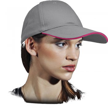 CZMERI - damska czapka z usztywnianym daszekiem i przodem czapki, 100% bawełna, 260 g/m² - 2 kolory - 57-61.