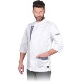 DOLCE-M - męska bluza kucharska, długi rękaw, 65% poliester, 35% bawełna, 200 g/m², 6 zatrzasków - S-3XL.