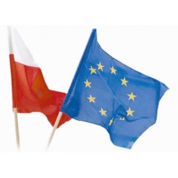 Flagi UNIA EUROPEJSKA i POLSKA zestaw flag.