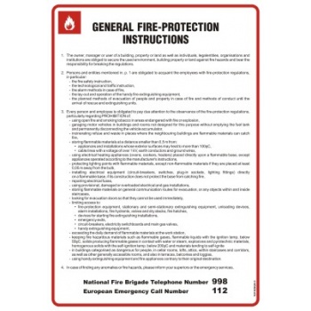 DB002 General fire - protection instructions. Instrukcja ogólna przeciwpożarowa ( wersja angielska )