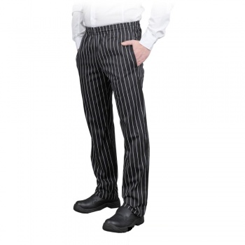 GENTO-M - męskie spodnie kucharskie do pasa, 100% bawełna, 220 g/m² - S-3XL.