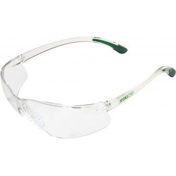 GREENY - Okulary przeciwodpryskowe ochronne, super lekkie, bezbarwna soczewka, elastyczne