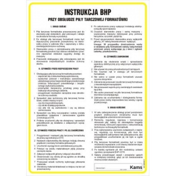IAB11 Instrukcja BHP przy obsłudze piły tarczowej formatówki