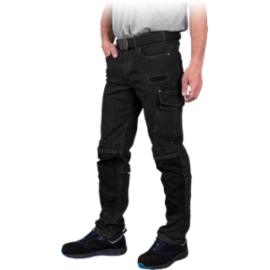 JEANS303-T - spodnie ochronne do pasa, 7 kieszeni, odblaski  - 2 kolory - 46-60.