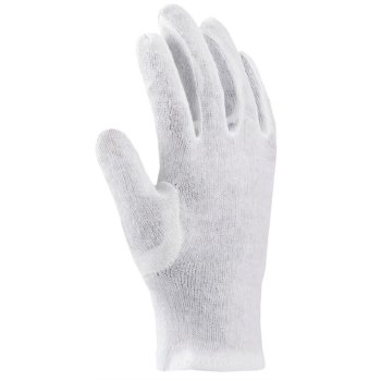 KEVIN - Rękawice bawełniane białe kosmetyczne A3002 - 6,7, 8, 9, 10,12.