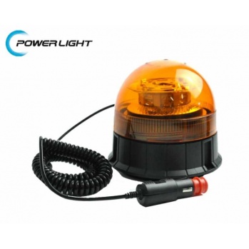 KOGUT  lampa SYGNALIZACYJNA  LED (8 LED), mocowanie magnetyczne, pomarańczowy 12/24V.