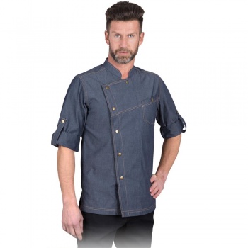 MAESTO - męska bluza z długim rękawem, 6 zatrzasków, 70% poliester, 30% bawełna, 180 g/m² - S-3XL.