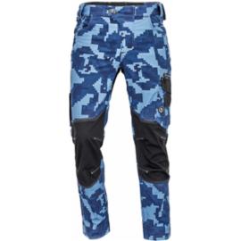 NEURUM CAMOUFLAGE spodnie - męskie spodnie robocze, 6 kieszeni, elastyczny materiał Trifibetex®, nadruk moro, odblaski - 4 kolory - 46-64.