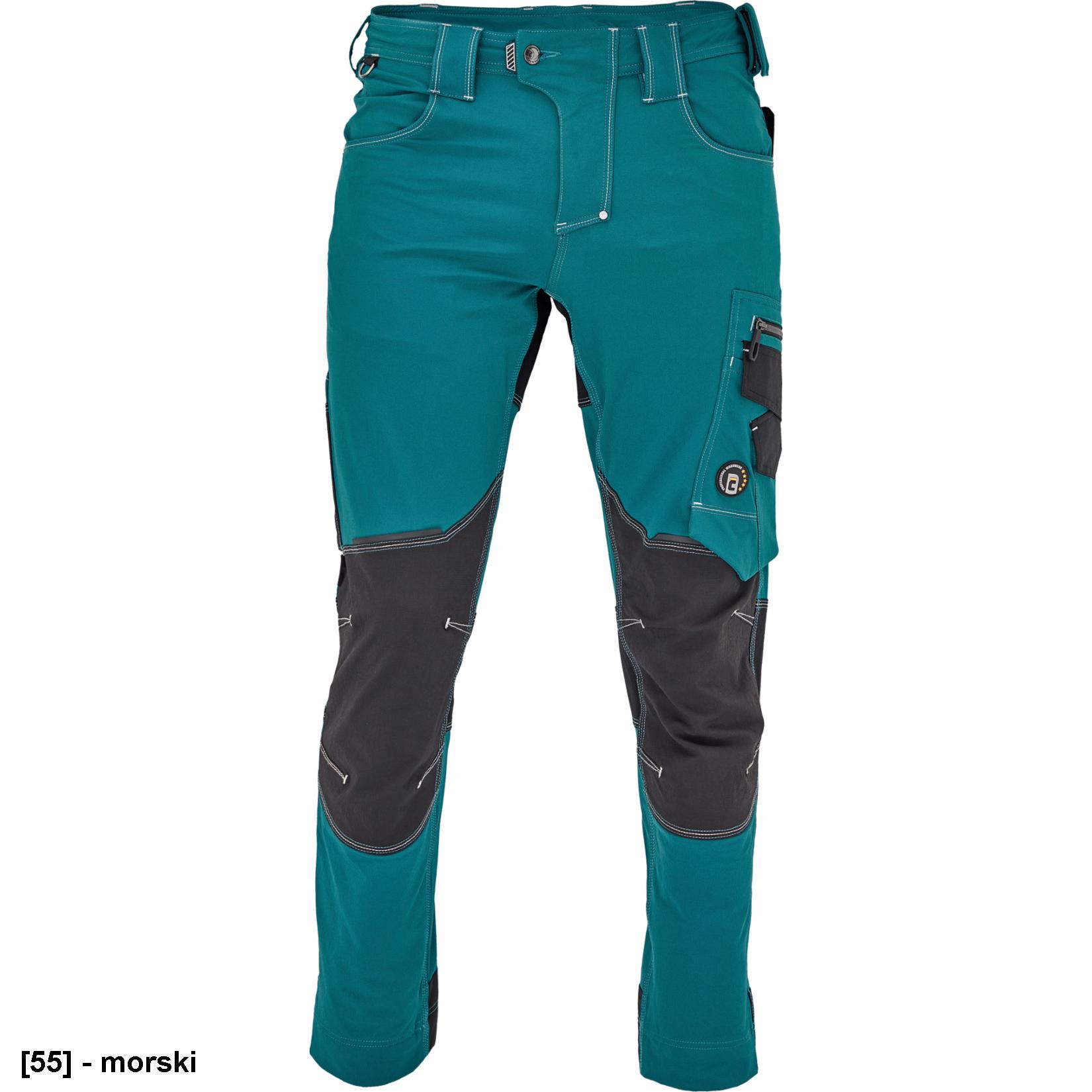 NEURUM PERFORMANCE spodnie - męskie spodnie robocze, elastyczny materiał TrifibetexPRO®, 6 kieszeni, odblaski - 4 kolory - 46-64.
