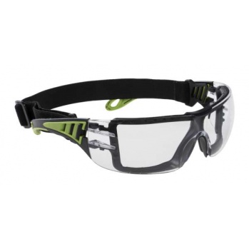 PS11 PW TECH LOOK PLUS - okulary ochronne z uszczelką przeciwpyłową bez metalowych elementów - 2 kolory.