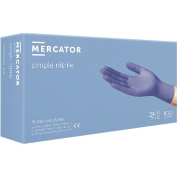 RMM-SIMPLENIT - rękawice nitrylowe w kolorze niebieskim - bezpudrowe - S-XL.