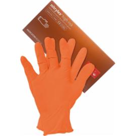 RNIT-HR - Rękawice nitrylowe w kolorze pomarańczowym - M-XL