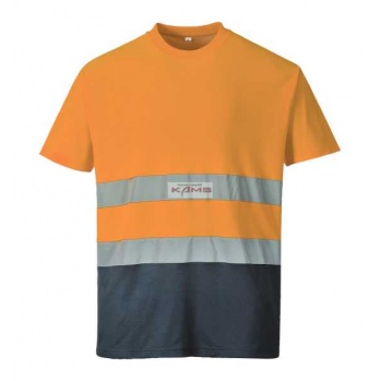 S173 - T-shirt ostrzegawczy dwukolorowe ostrzegawczy Cotton Comfort 2 kolory - S-3XL.