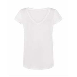 SBTSLFW - Damski t-shirt oversize, v-neck - S/M-L/XL
