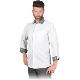 SOLENOM - koszula do gastronomii wykończona kołnierzykiem oraz eleganckimi mankietami z guzikami na rękawach - S-3XL