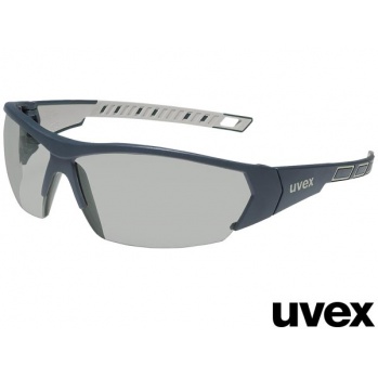 UX-OO-WORKS - szaro/stalowe okulary ochronne, filtr UV 400, niezaparowująca powłoka, klasa optyczna 1.