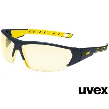 UX-OO-WORKS - żółte okulary ochronne, filtr UV 400, niezaparowująca powłoka, klasa optyczna 1.