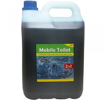 WC-MOBILE - koncentrat do toalet bezodpływowych - przyczepy kempingowe, przyjemny zapach, niebieski kolor - 2l,5l.