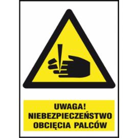 Z-30O1 - Znak BHP „Uwaga! Niebezpieczeństwo obcięcia palców” - 220x300