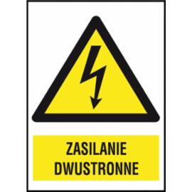 Z-7EOA - Znak elektryczny „Zasilanie dwustronne” - 74x105