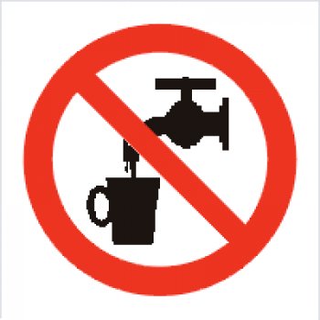 Zakaz picia wody (woda niezdatna do picia)