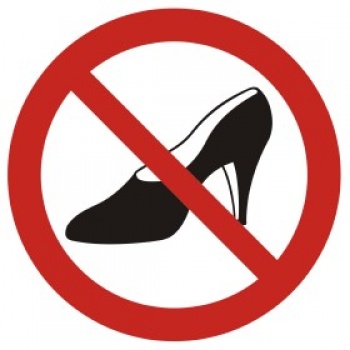 GB008 Zakaz używania obuwia na wysokim obcasie