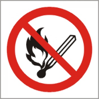 BA001 Zakaz używania otwartego ognia