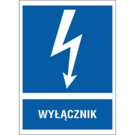 ZZ-10EIA - Znak elektryczny Wyłącznik.  - 105X148-74X105
