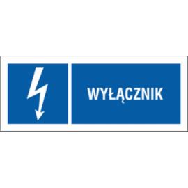 ZZ-10EIB - Znak elektryczny Wyłącznik.  - 74X210