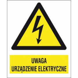 ZZ-10EOA - Znak elektryczny Uwaga urządzenie elektryczne.  - 105X148-74X105