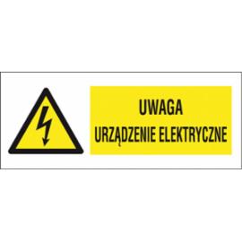 ZZ-10EOB - Znak elektryczny Uwaga urządzenie elektryczne.  - 74X210