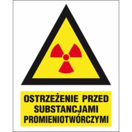 ZZ-10KN - Oznakowanie substancji chemicznych Ostrzeżenie przed substancjami promieniotwórczymi - 160x200