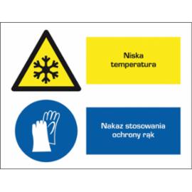 ZZ-10OZ - Znak BHP Niska temperatura/Nakaz stosowania ochrony rąk - 220x300