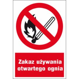 ZZ-11P-1 - Znak ochrony PPOŻ Zakaz używania otwartego ognia- Palenie tytoniu zabronione - 150x205-200x300